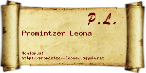 Promintzer Leona névjegykártya